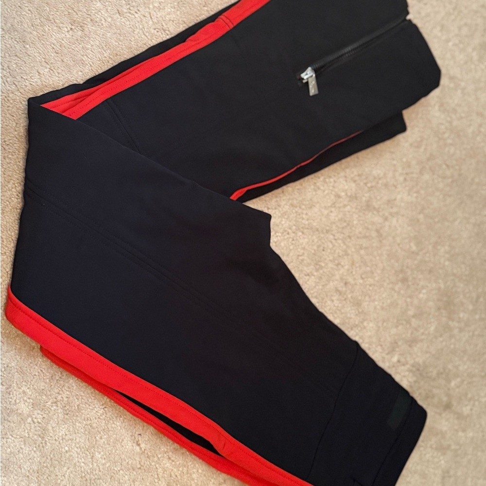 Toni Sailer Black and Red Snow Pants
